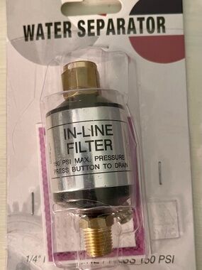 Le Lematec Air Compressor Filter - Inline Water & Moisture Separator with Drain